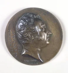 Medaljonportræt af Gioacchino Rossini (1792-1868) 1829 (bronze)